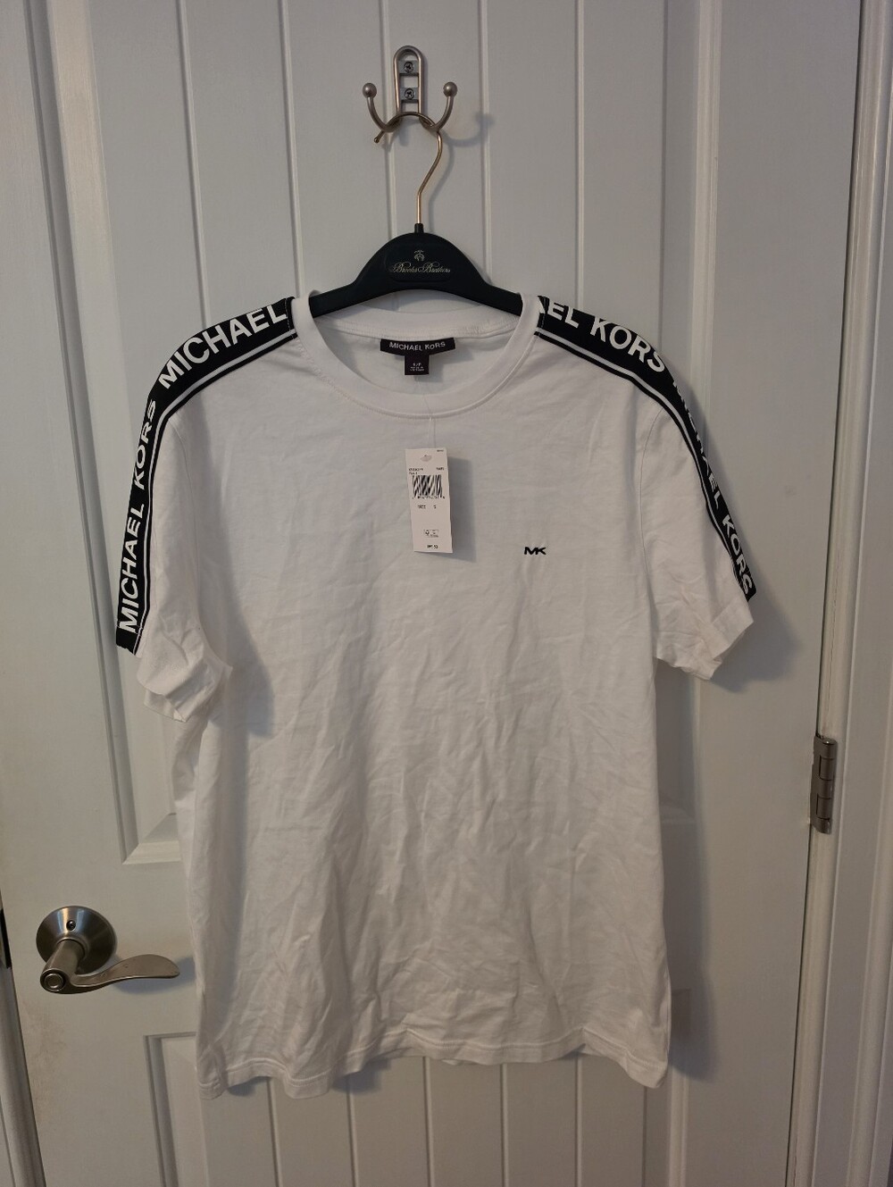 NWT Michael Kors Short Sleeve Cotton Tee Mens White Small